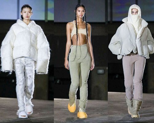 Modelos en la pasarela de la Yeezy Season 8