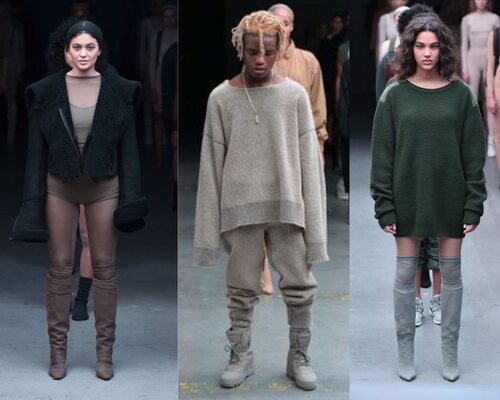 Kylie Jenner y otros modelos en el Yeezy 'season 1'