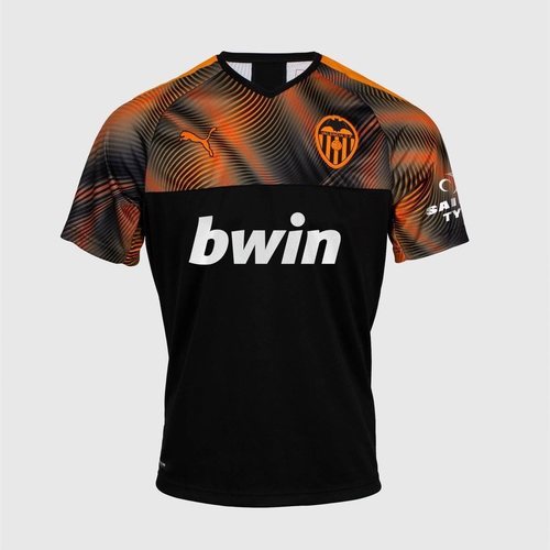 Equipación visitante negra y naranja Puma Valencia CF