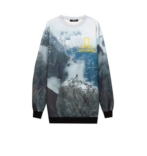 Sudadera estampada National Geographic x Bershka