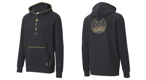 Sudadera PUMA x emoji Hoodie negra.