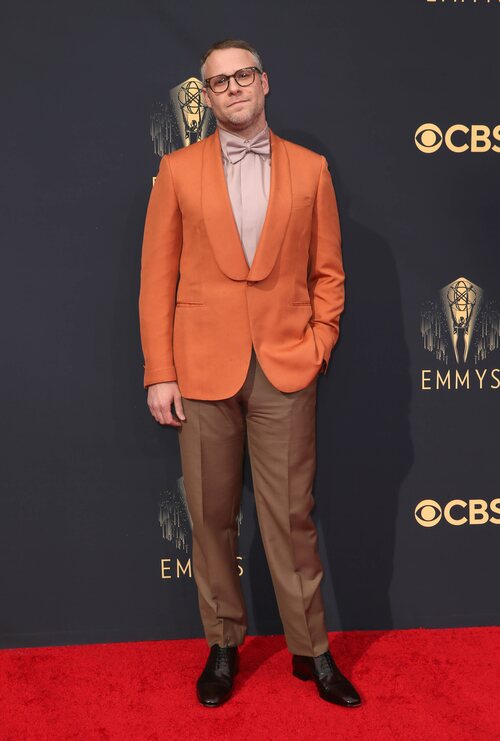 Seth Rogen con un traje Brioni